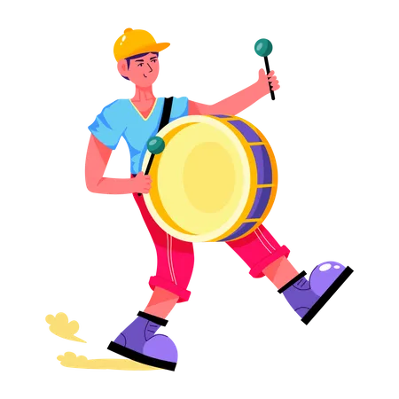 Batteur à tambour  Illustration