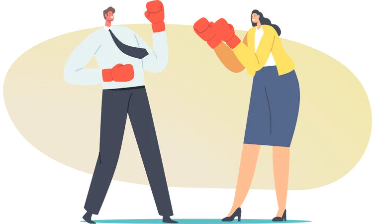 Battle For Business Career  Illustration