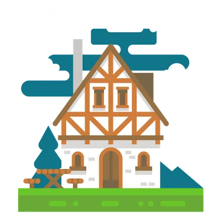 Bauernhaus  Illustration