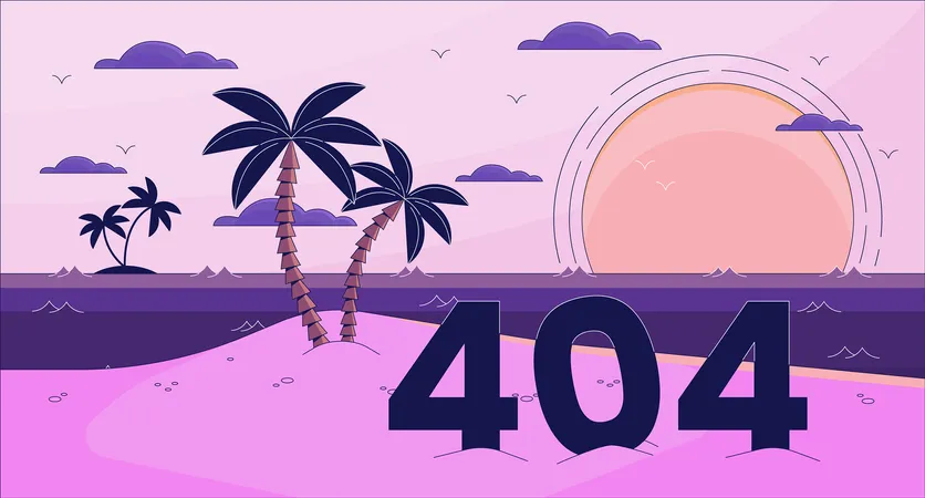 Bay paradise error 404  Illustration