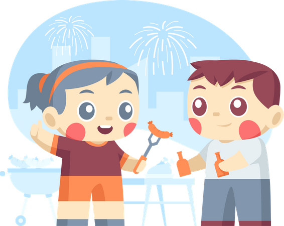 BBQ Party  Illustration