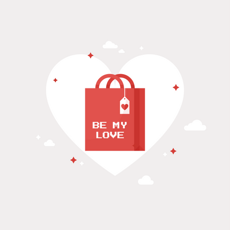 Be My Love Shopping Bag  Illustration