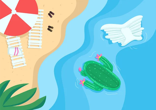Beach and pool floats Illustration
