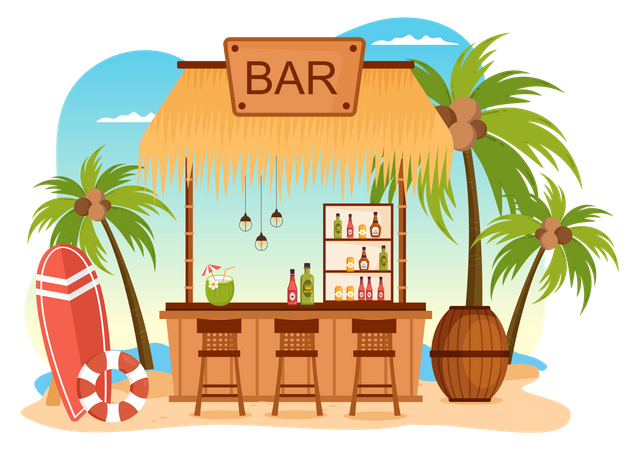 Beach Bar Illustration