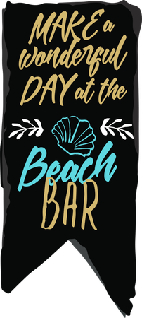 Beach bar badge  Illustration