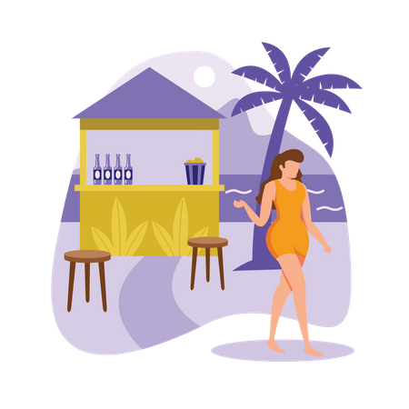 Beach bar  Illustration