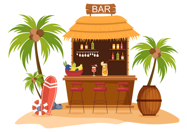 Beach Club Illustration