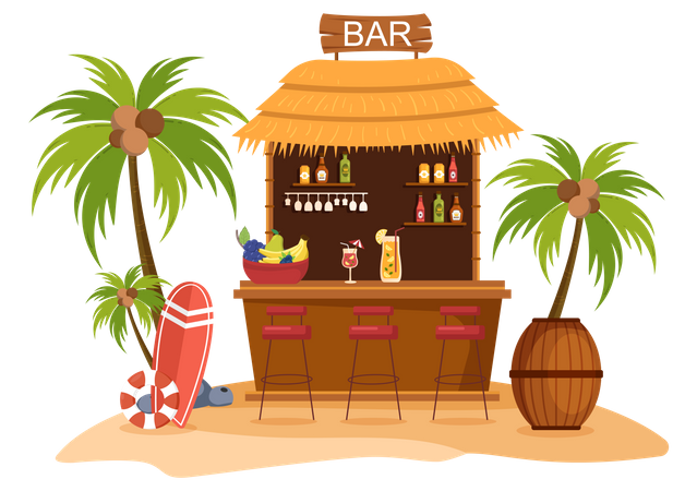 Beach Club  Illustration