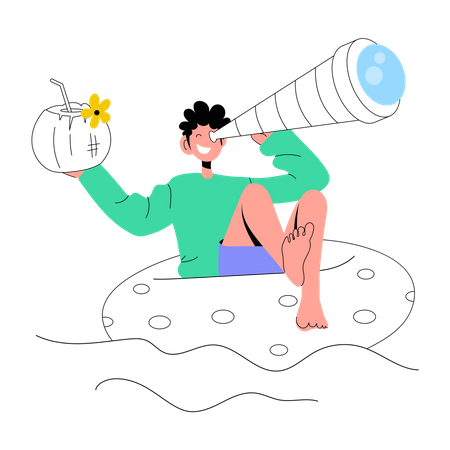 Beach Exploration  Illustration