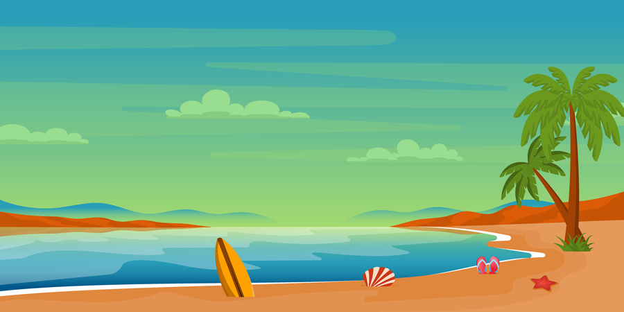 Beach Front  Illustration