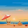 beach fun illustration free download