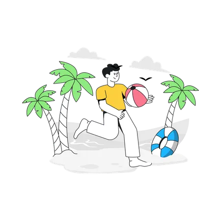 Beach Holiday  Illustration