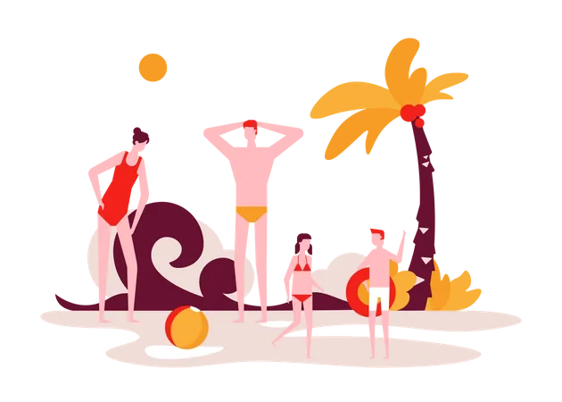 Beach Holiday Illustration