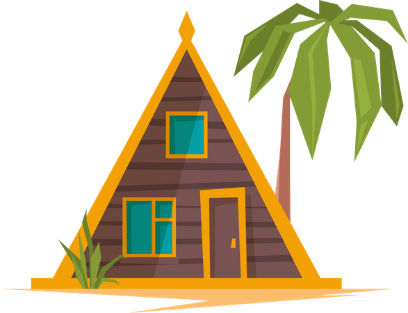 Beach Hut  Illustration