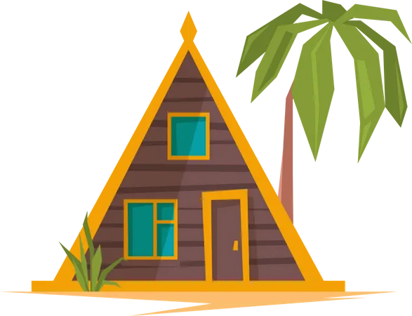 Beach Hut  Illustration