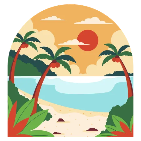 Beach  Illustration