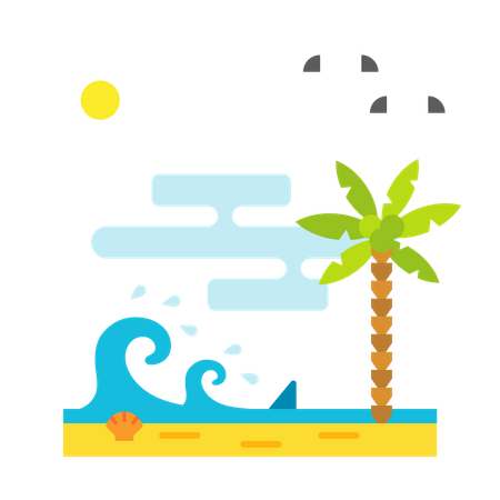 Beach  Illustration