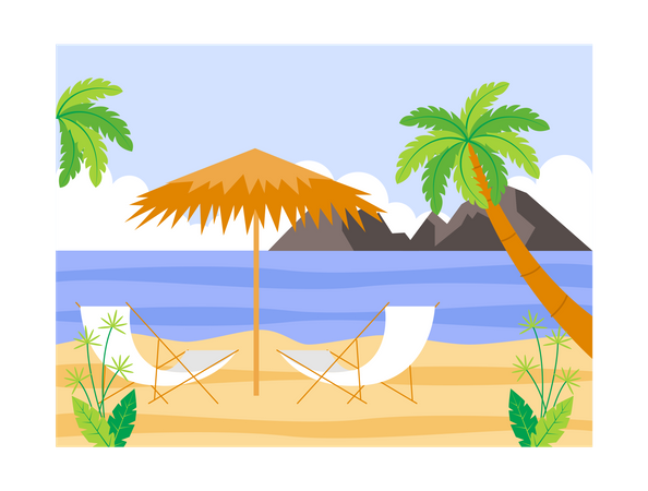 Beach  イラスト
