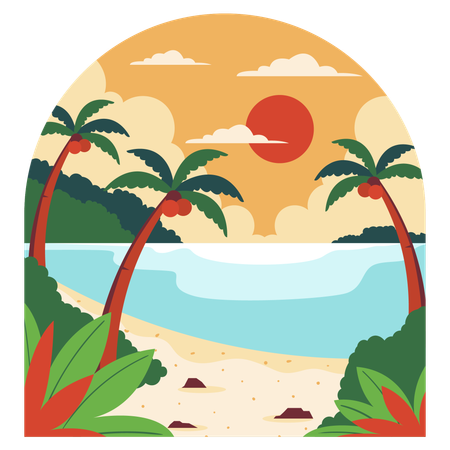Beach  Illustration