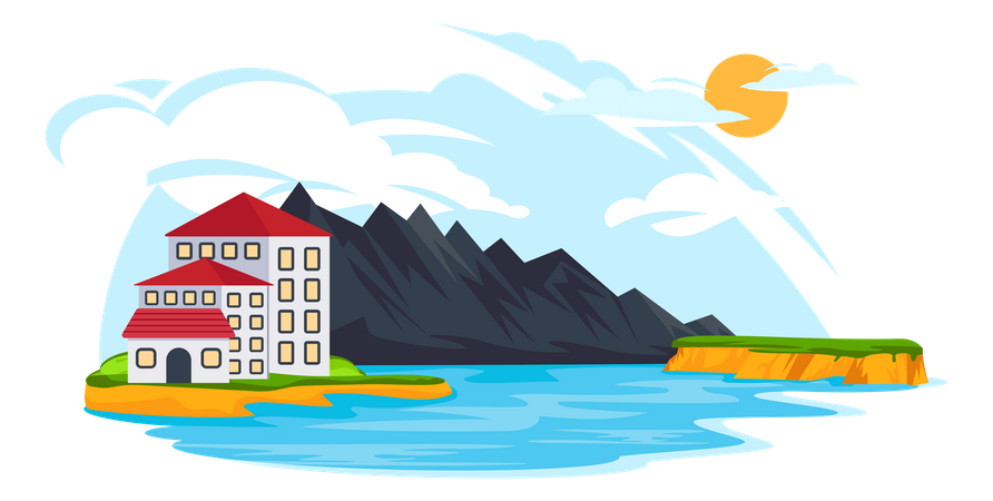 Beach Landscape  Illustration