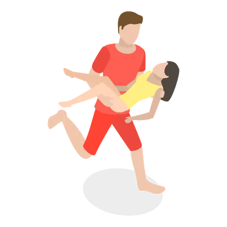 Beach Lifeguard  Illustration