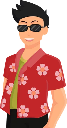 Beach Man  Illustration