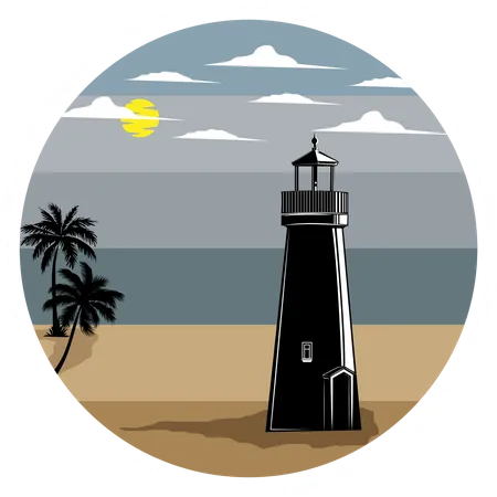 Beach monitoring tower  Illustration