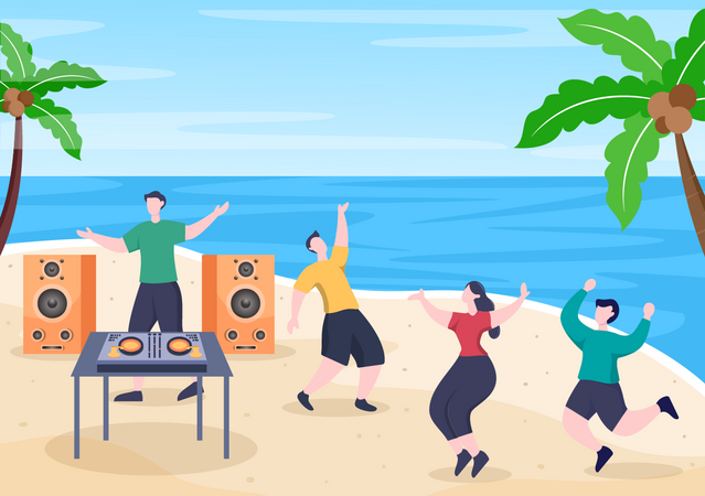 Beach Music Festival  Illustration