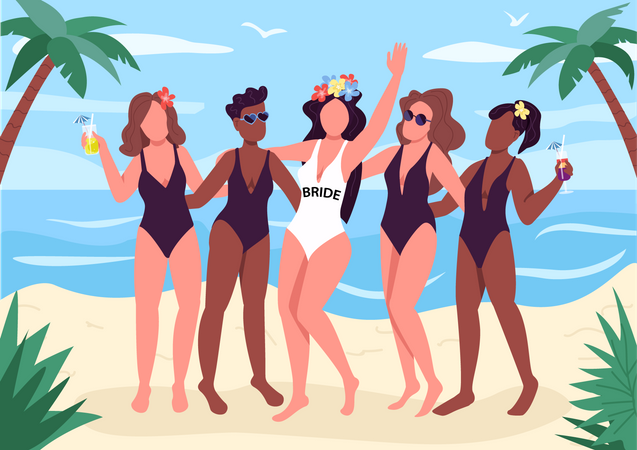 Beach party Illustration