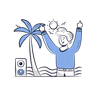 illustrations for beach party