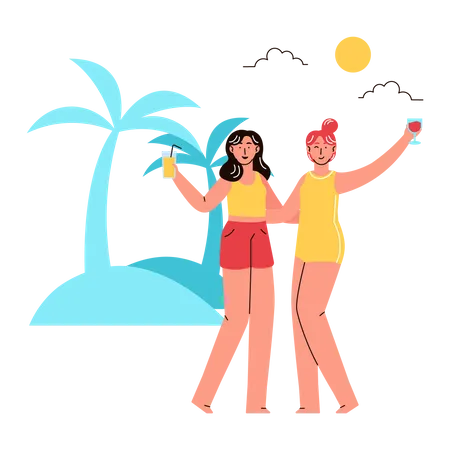 Beach Party Illustration
