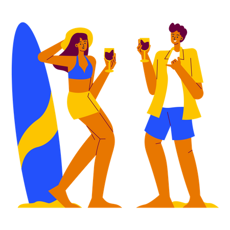 Beach Party  Illustration