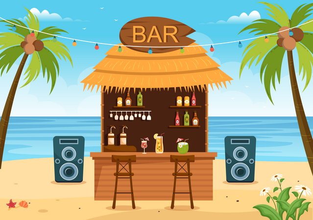 Beach Pub  일러스트레이션