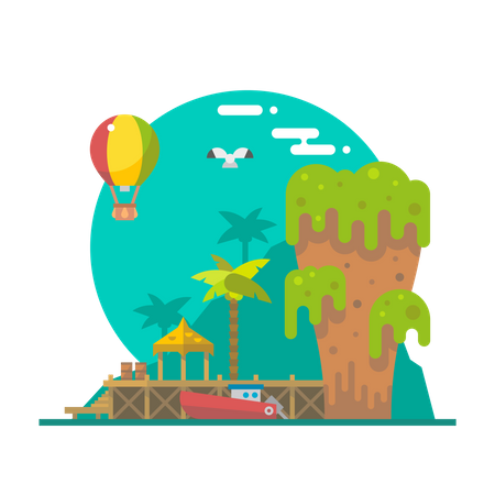 Beach tent  イラスト