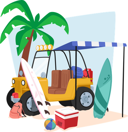 Beach Vacation  Illustration