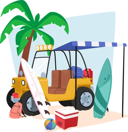 Beach Vacation  Illustration