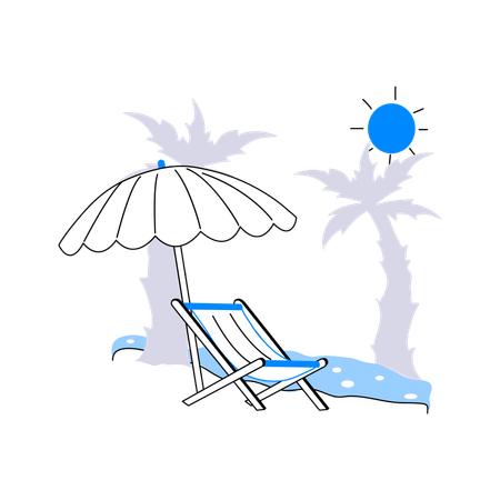 Beach View  Illustration