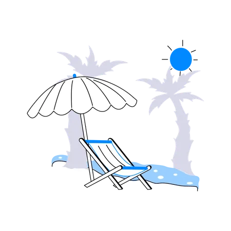 Beach View  Illustration