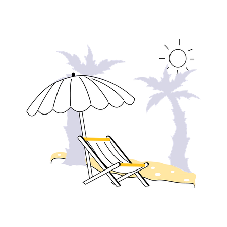 Beach View  Illustration