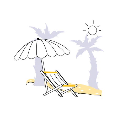 Beach View  Illustration