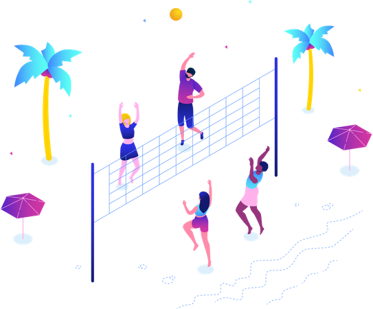 Beach-volley  Illustration