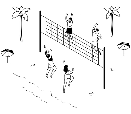 Beach-volley  Illustration