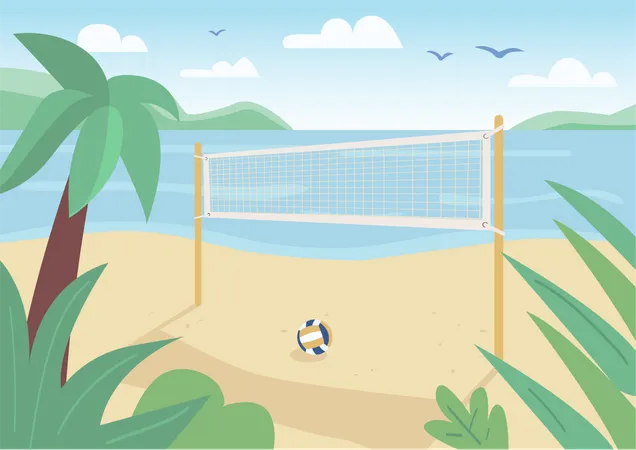 Beach volleyball net Illustration