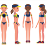 illustrations for beach volleyball