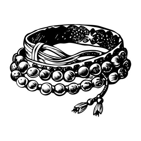 구슬 벨트  일러스트레이션