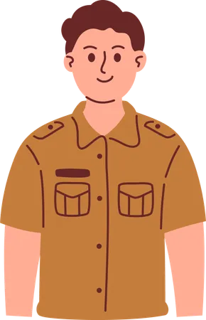 Beamter in Uniform  Illustration