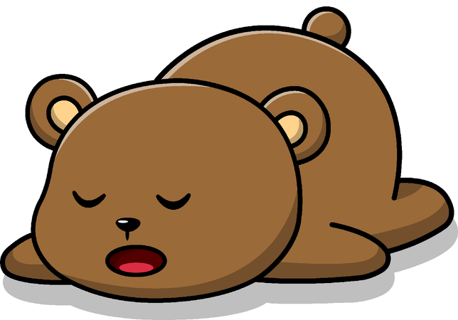 Bear Sleeping  Illustration
