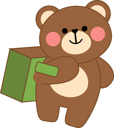 Bear with bag  Illustration