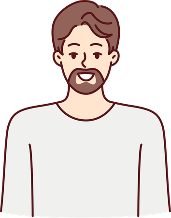 Beard man with moustache  Illustration