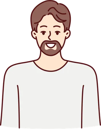 Beard man with moustache  Illustration